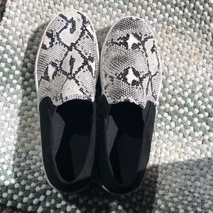 Faux leather sneakers